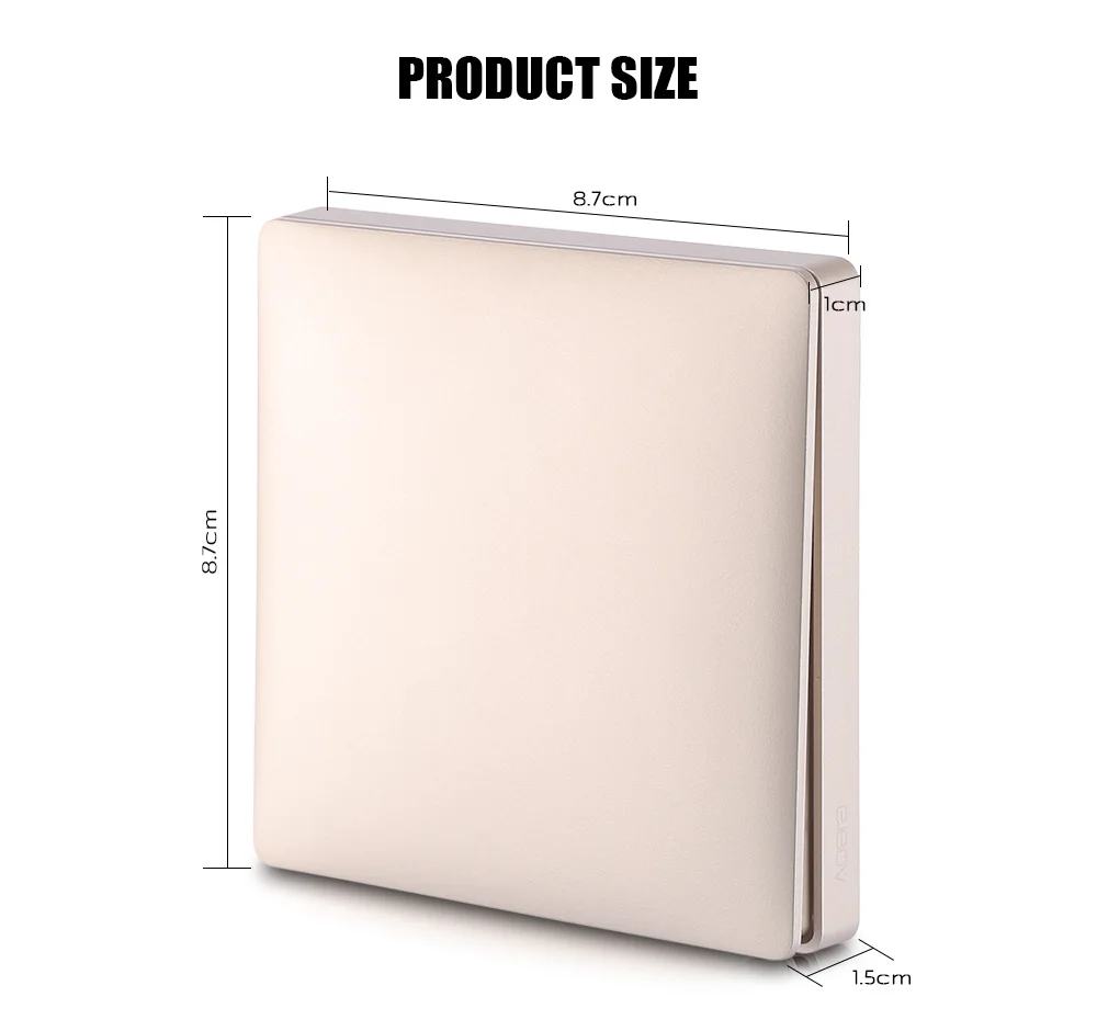 Aqara Single Button Wall Home Switch Panel Single Fire Single Key Version ( Xiaomi Ecosystem Product ) 