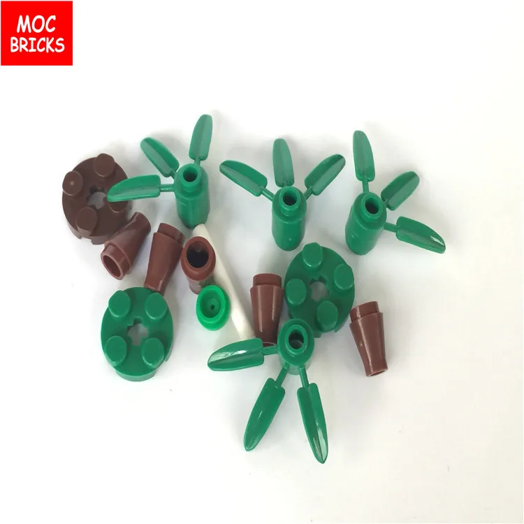 Кубики MOC мягкая летняя маленькая Кокосовая елка пляжная пустынная экшн фигурка