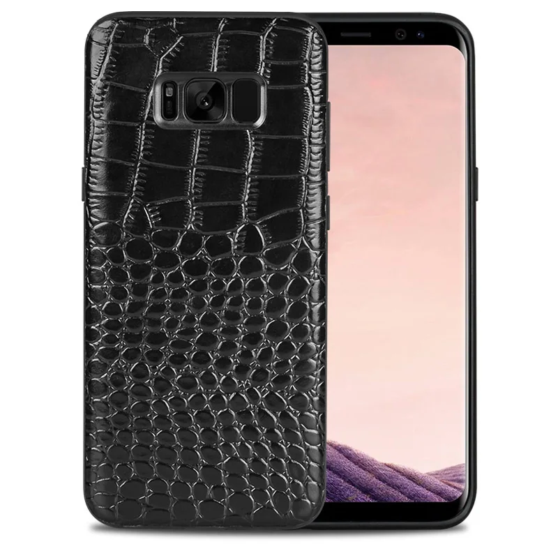 LANGSIDI крокодиловый чехол из натуральной кожи для телефона samsung Galaxy S9 S9 Plus S8 S8plus Note 8 все включено