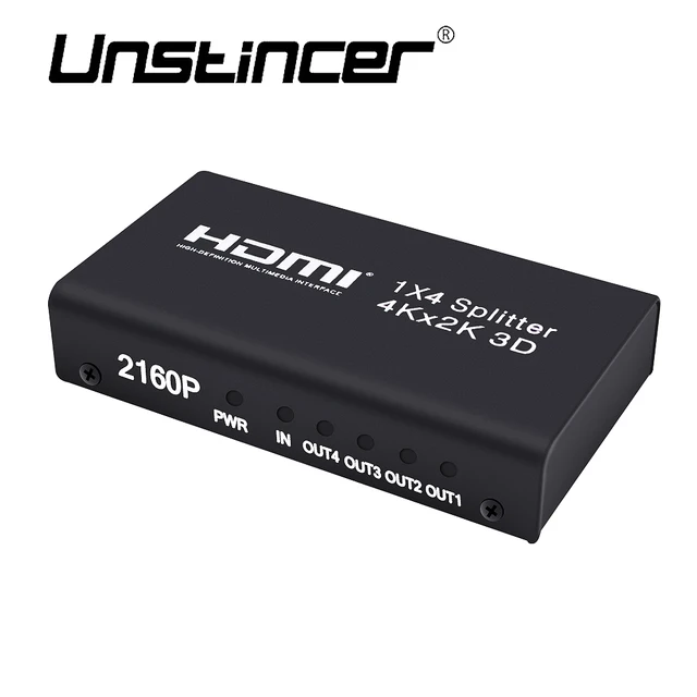 unstincer hdmi splitter 1x4 4k 3d hdmi splitter 1 4 1 in 4 out hdmi hdmi switch that works with ps4