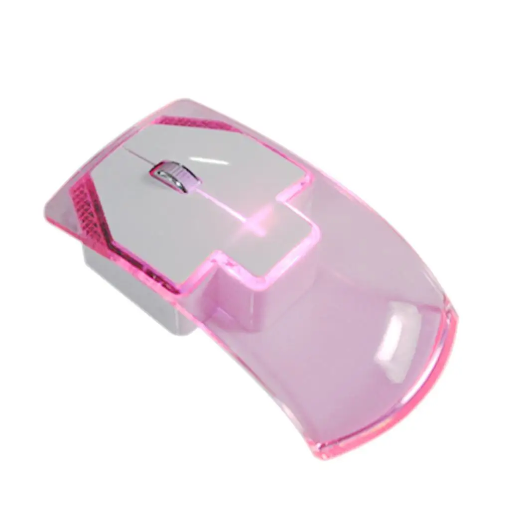 

Notebook PC Transparent 2.4GHz Wireless LED 10 meters Manual Optical Luminous Mouse White / Pink / Blue