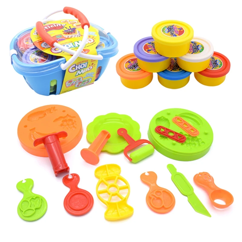

Color Play Dough Model Tool Toys Creative 3D Plasticine Tools Playdough Set Clay Moulds Deluxe Set Learning Education Toys