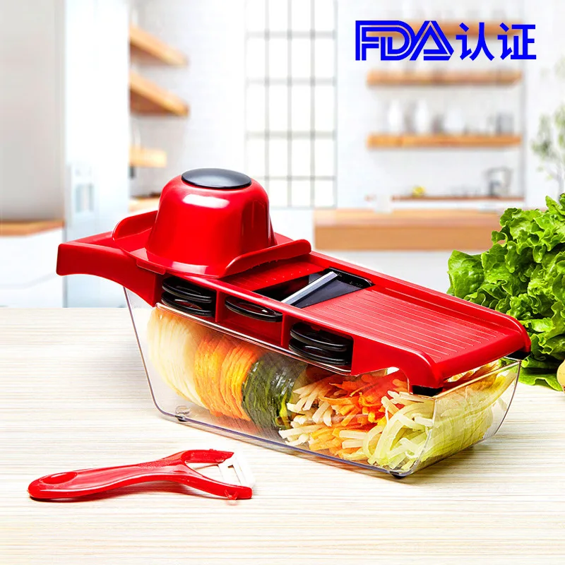 

Slicer Vegetable Cutter with Stainless Steel Blade Manual Potato Peeler Carrot Cheese Grater Dicer Kitchen Tool