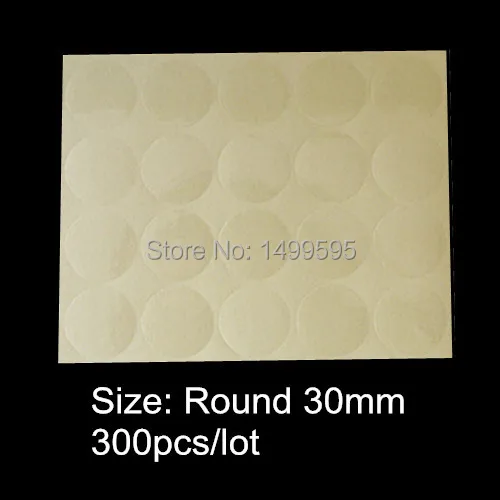 

Direct sales transparent PET material Seal stickers etiquetas diameter 3cm 300pcs / lot Universal Packing box / bag label