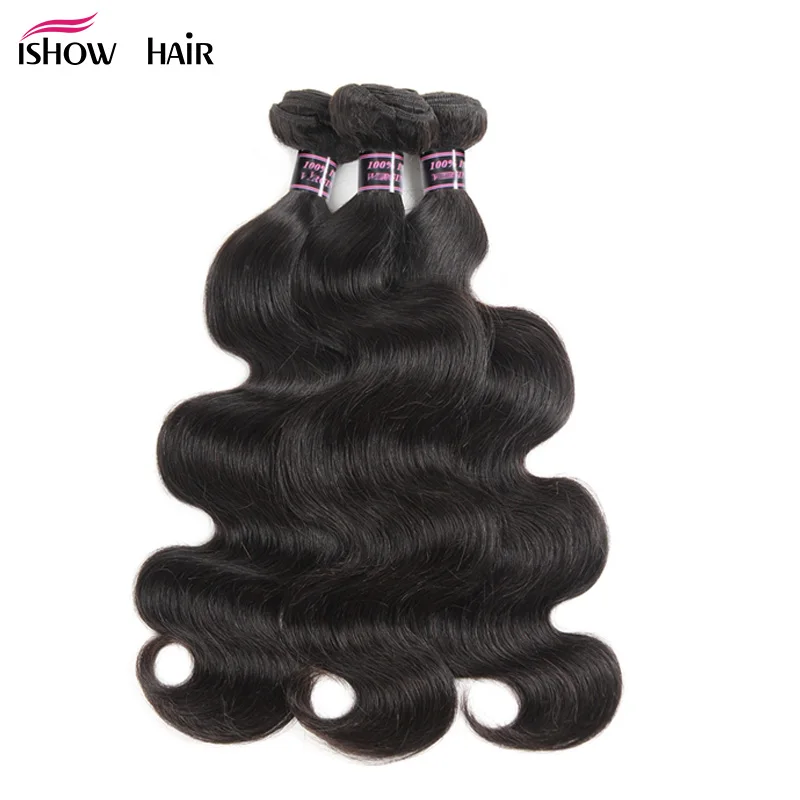 Дешево Ishow Малайзии тела волновые пучки волос не Волосы remy Weave Связки 1 шт. волос натуральные волосы 3 или 4 пачки может купить