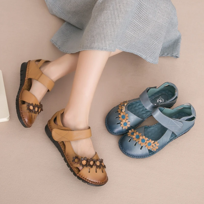 AARDIMI New Arrived Genuine Leather Woman Sandals Summer Comfortable