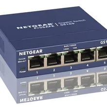 Netgear GS105 5-Порты и разъёмы 10/100/1000 Gigabit Ethernet, пропускной способностью 10 Гбит/с, неуправляемый настольный коммутатор