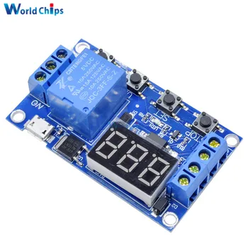 

WS16 DC 6-30V Support Micro USB 5V LED Display Automation Cycle Delay Timer Control Off Switch Delay Time Relay 6V 9V 12V 24V