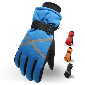 

New Winter Men's Thickening Windproof Warm Ski Gloves Outdoor Waterproof Wearable Riding Gloves