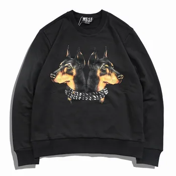

New style men's round neck cotton long-sleeve animal design coat for autumn 2018