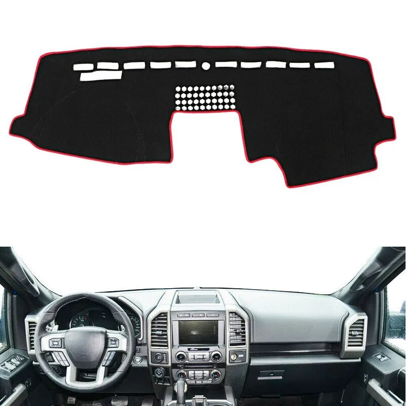 Carpet DashBoard Cover Fits 2009-2014 Ford F-150 Pick up Truck Custom Fit Dash Cover Mat Charcoal
