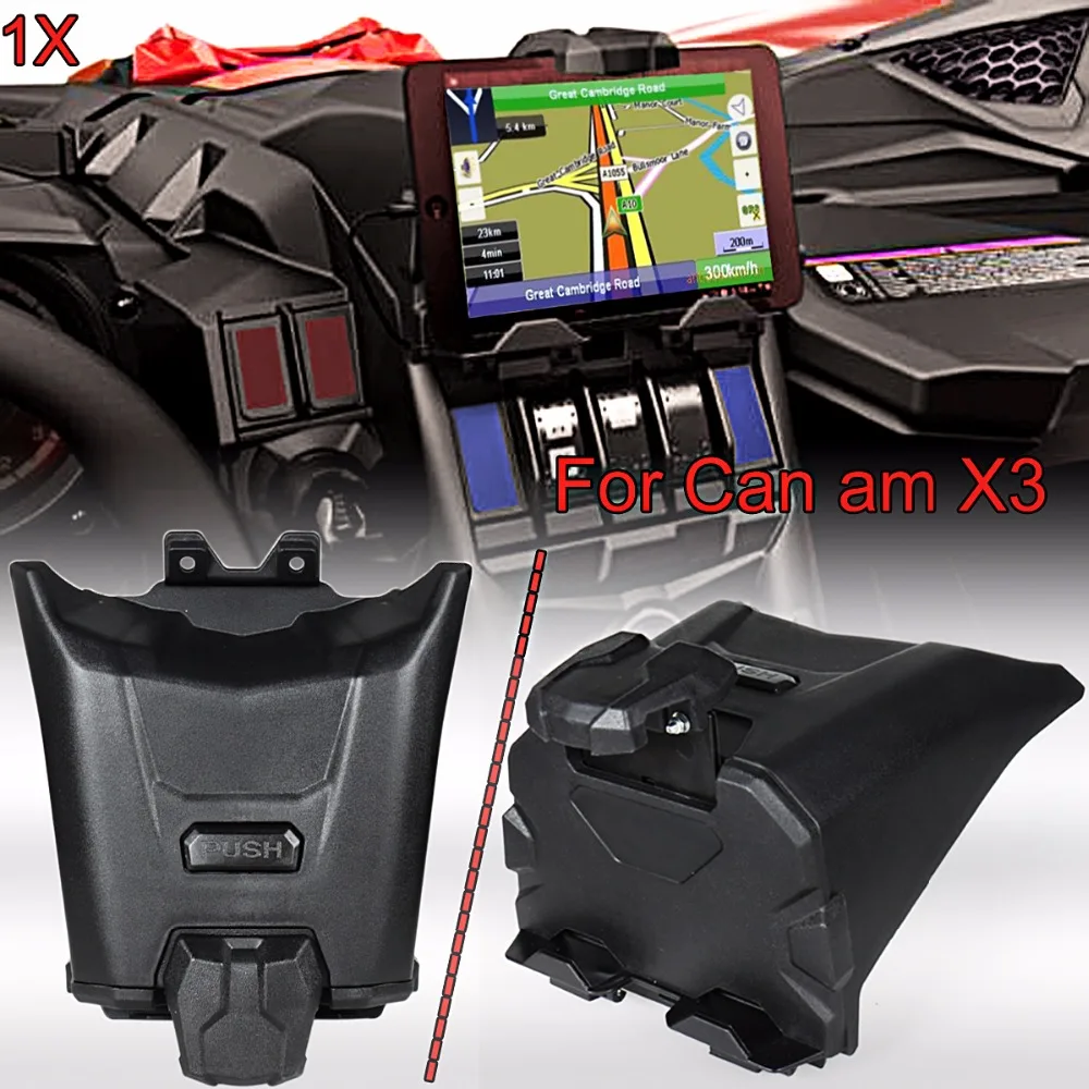 Tablet Electronic Device Holder w// Integrated Storage For Can Am Maverick X3