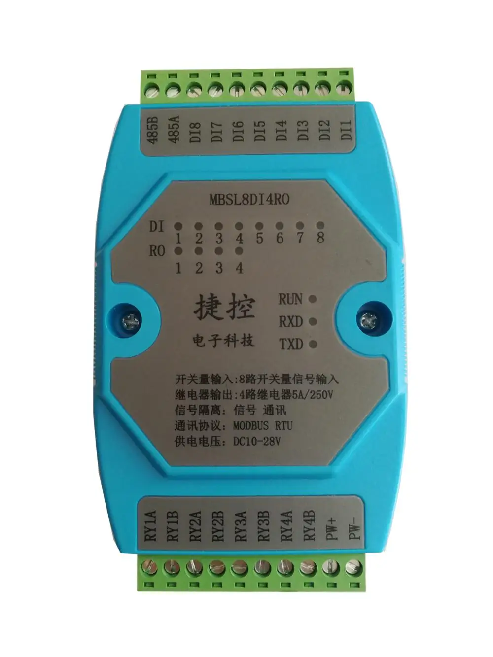 

Digital input and output remote IO acquisition module Modbus RTU communication RS485 isolation module