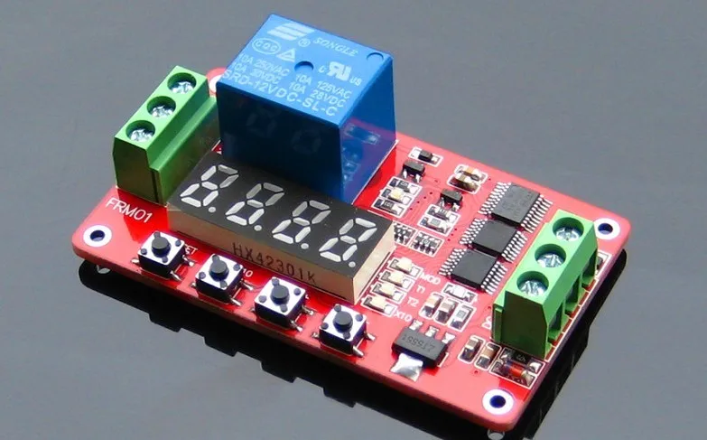 

FRM01 multifunction relay module / cycle delay / timer switch / self-locking / 5,12,24 V optional, preset 18 functions