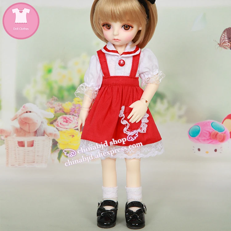 Одежда для куклы BJD SD 1/6 юбка с подтяжками в стиле милый Linachouchou аксессуары