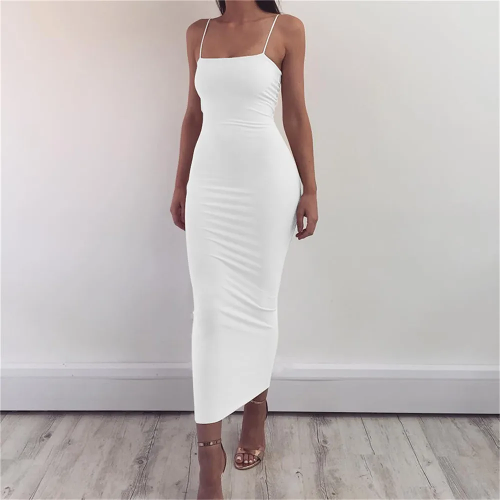 white bodycon summer dress