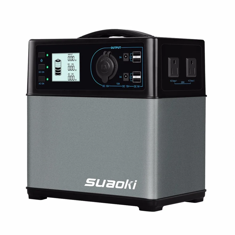 

Suaoki 400Wh Power Bank Solar Power Supply AC&DC Inverters Cigarette Lighter Socket For Electronic Devices And Jump Starter Car