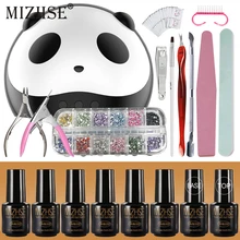 MIZHSE набор акриловых ногтей гель набор с УФ-лампой маникюрный набор Esmalte гель лак для ногтей кусачки все для ногтей и Monikure