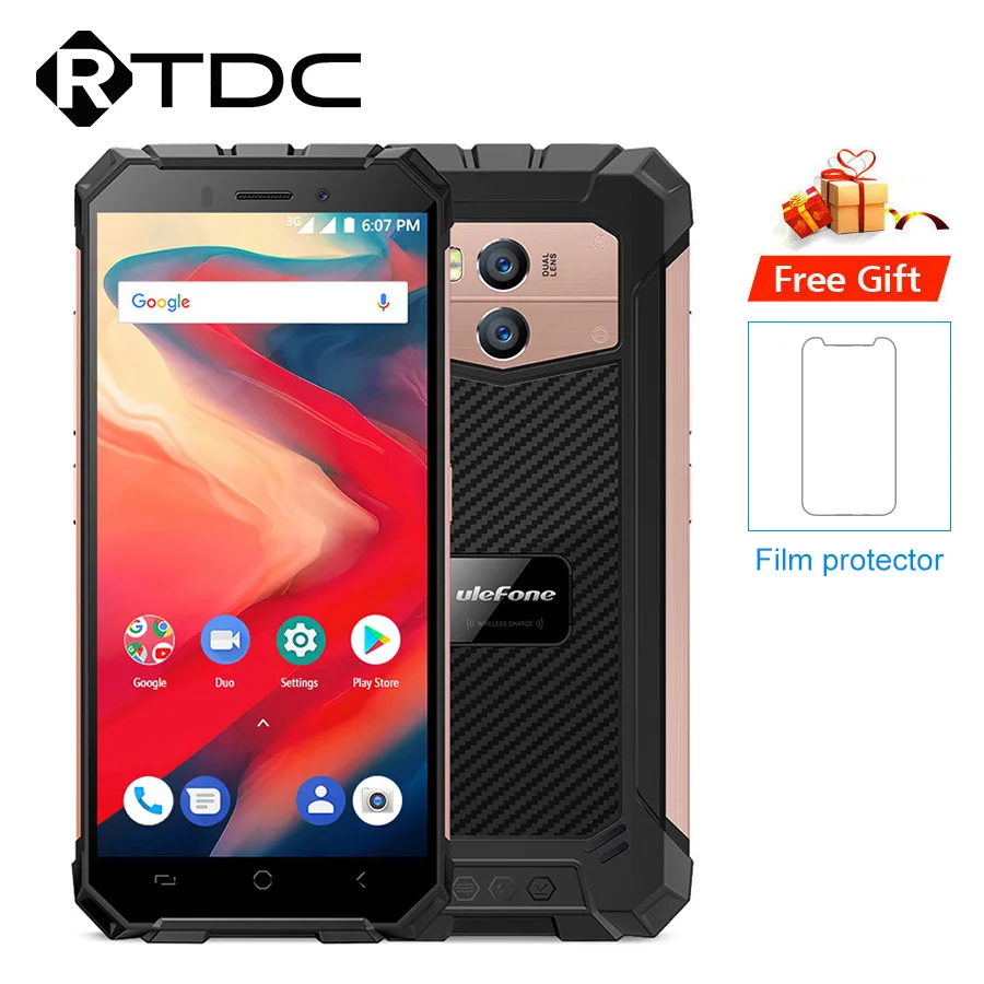 

Ulefone Armor X2 Waterproof IP68 Smartphone 5.5" HD 18:9 Quad Core Android 8.1 2GB RAM 16GB ROM 13MP NFC 5500mAh 3G Mobile Phone