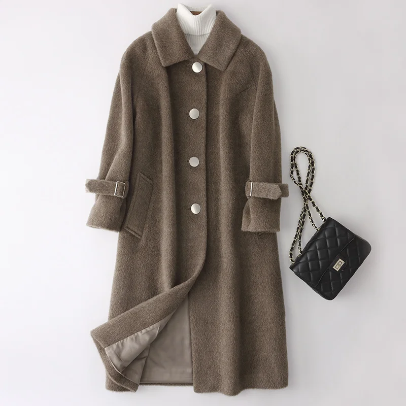 Nouvelle Brown Locomotive 2018 Laine De Mince Et Hiver Lanjue long 19367 Manteau Milieu XuwZTiPOk