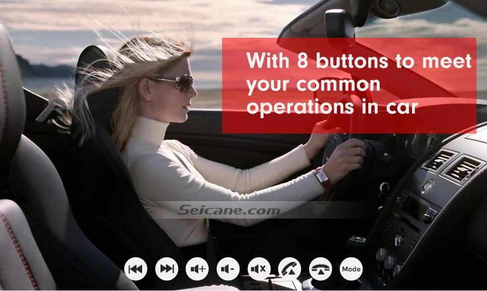 With 8 buttons to meet your common operations in car Audio Studying Steering Wheel Controller Remote Button Music Player Bluetooth Phone Regulator for HONDA BRIO