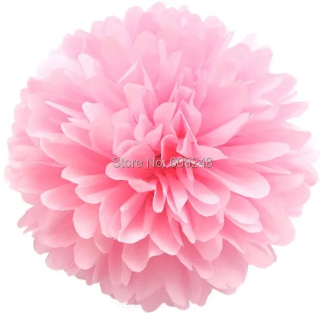 

10pcs 8"(20cm) Wedding Birthday Holiday Party Decorations Pink Tissue Paper Pom Poms Hanging Flower Ball Wholesale