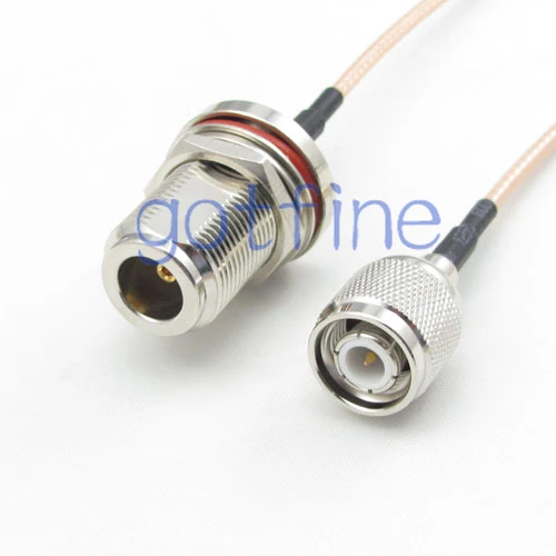

20inch TNC male plug to N female jack waterproof RF adapter connector 50CM Pigtail coaxial jumper cable RG316 extension cord