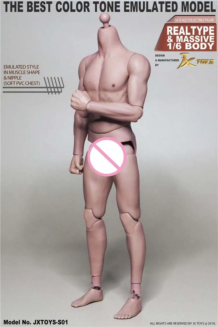 1/6th Action-figuren Soldat Körper Schmalen Schulter Muskel Menschliches 