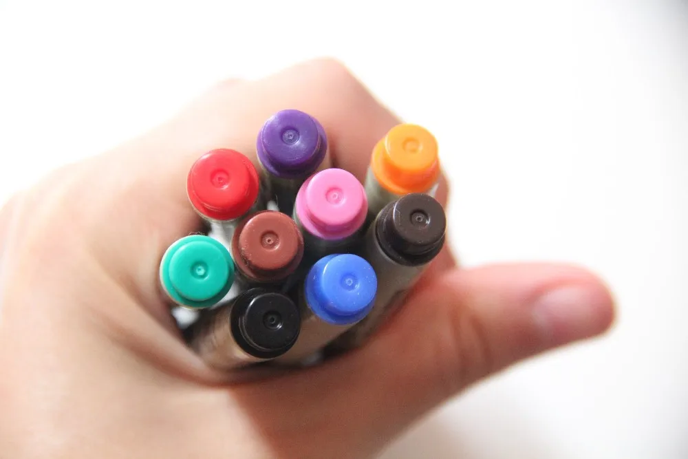 Высокое качество оригинальный 9 цветов/лот Сакура пигма кисточки Микрон ручка, тонкая ручка с кончиком