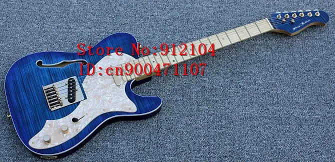 

free shipping new Big John single wave hollow electric guitar in natural with basswood body and maple fingerboard 1234-3-2