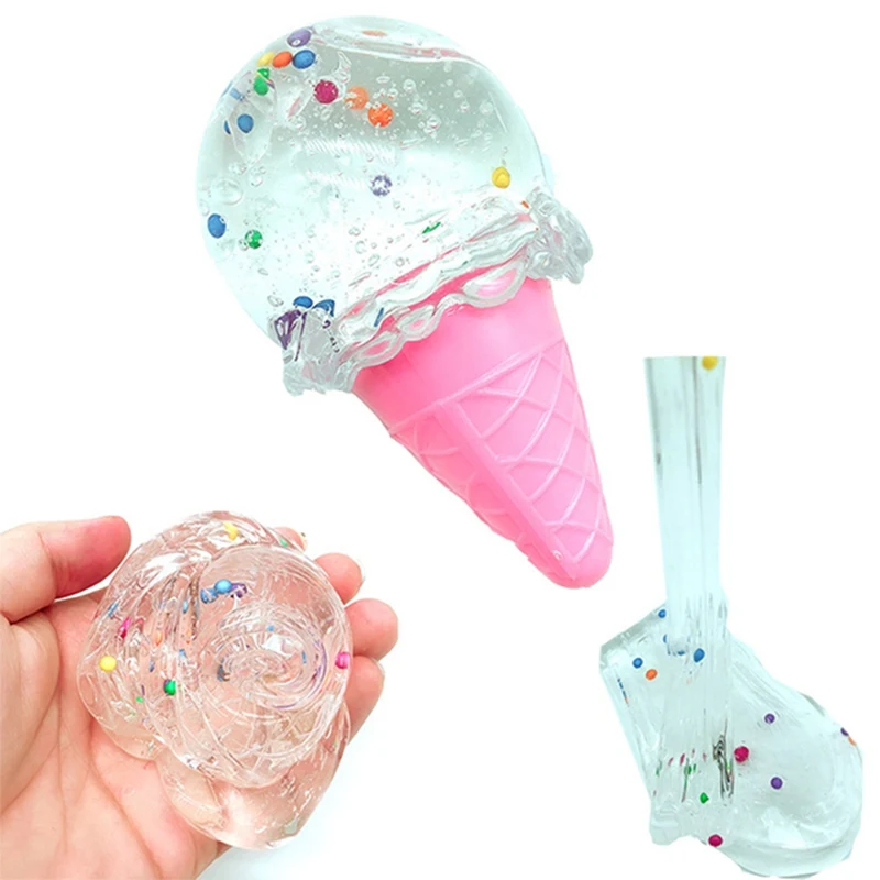 

2018 Squish Fruits Slime Fluffy Foam Ice Cream Soft Scented Crystal Magic Plasticine Slimes Stress Relief Sludge Light Mud