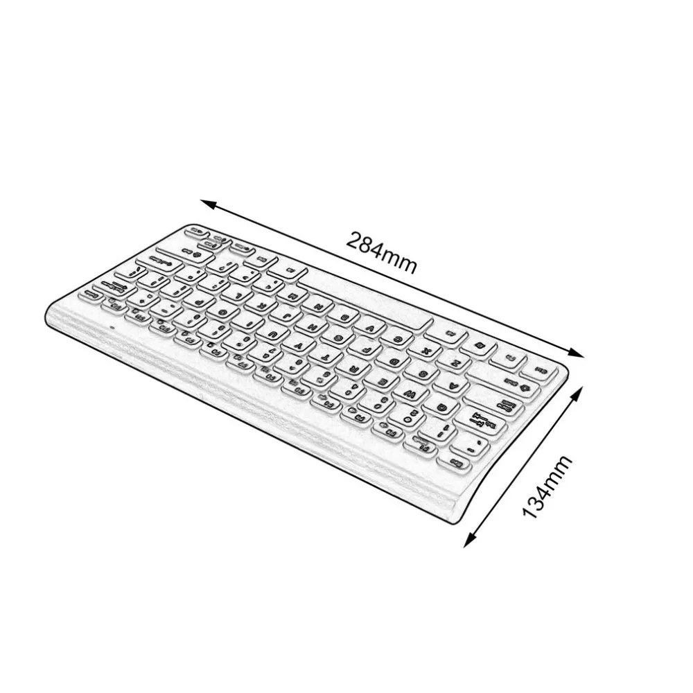 Мини Портативная Беспроводная клавиатура 2,4G 78 клавиш ультра тонкая энергосберегающая батарея питание для планшетных ПК Компьютерные аксессуары