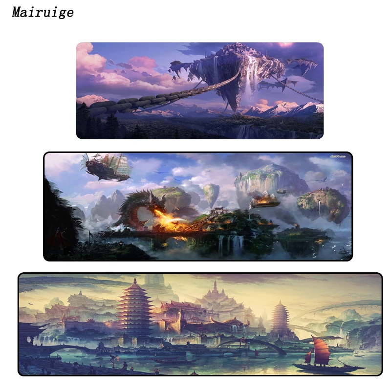 Коврик для мыши Mairuige Fantasy landscape 900*400*3 мм скоростной коврик с большим замком и