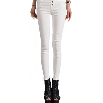 

Plus Size Leggings For Women 2016 Fashion High Wasit Slim Thin Pencil Pants With 4 Pockets Nine Points Leggins BG332