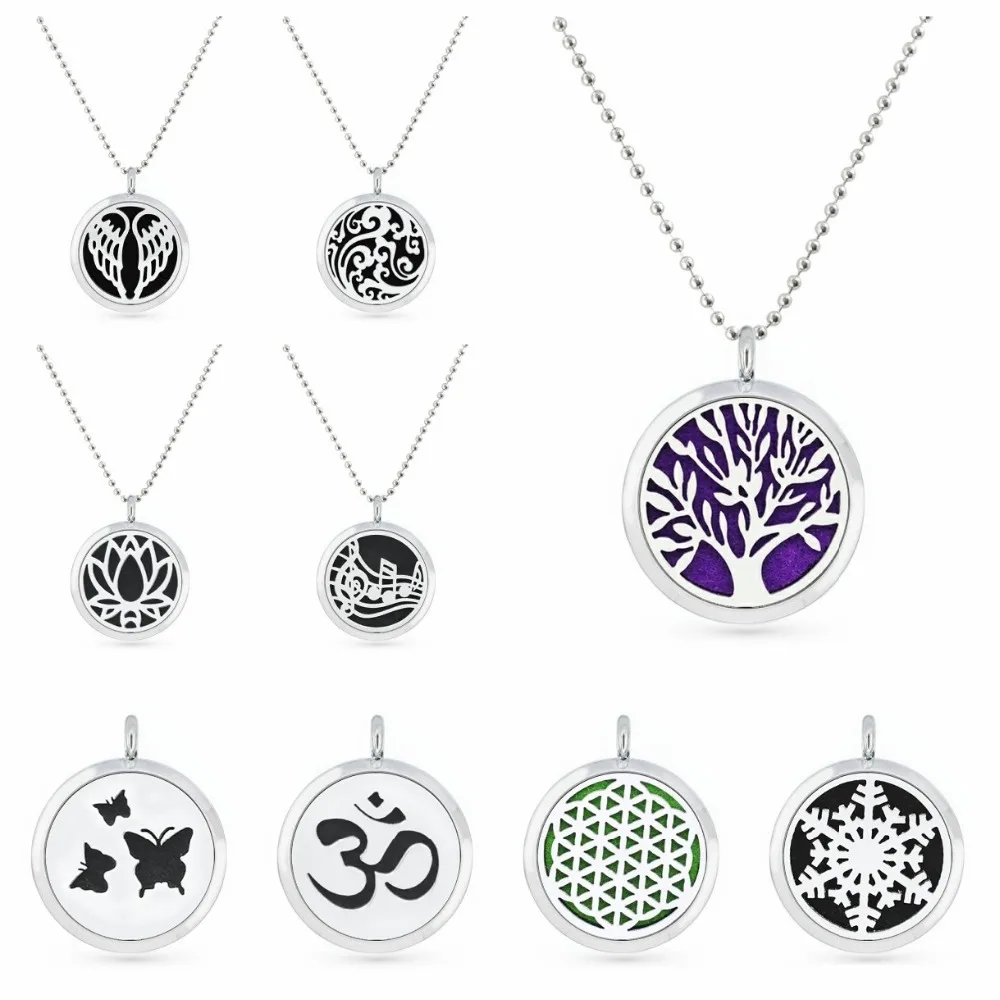 

Tree of life 30MM Aromatherapy Floating Locket DIY Perfume Necklace Essential Oil Diffuser Fragrance Locket Necklace