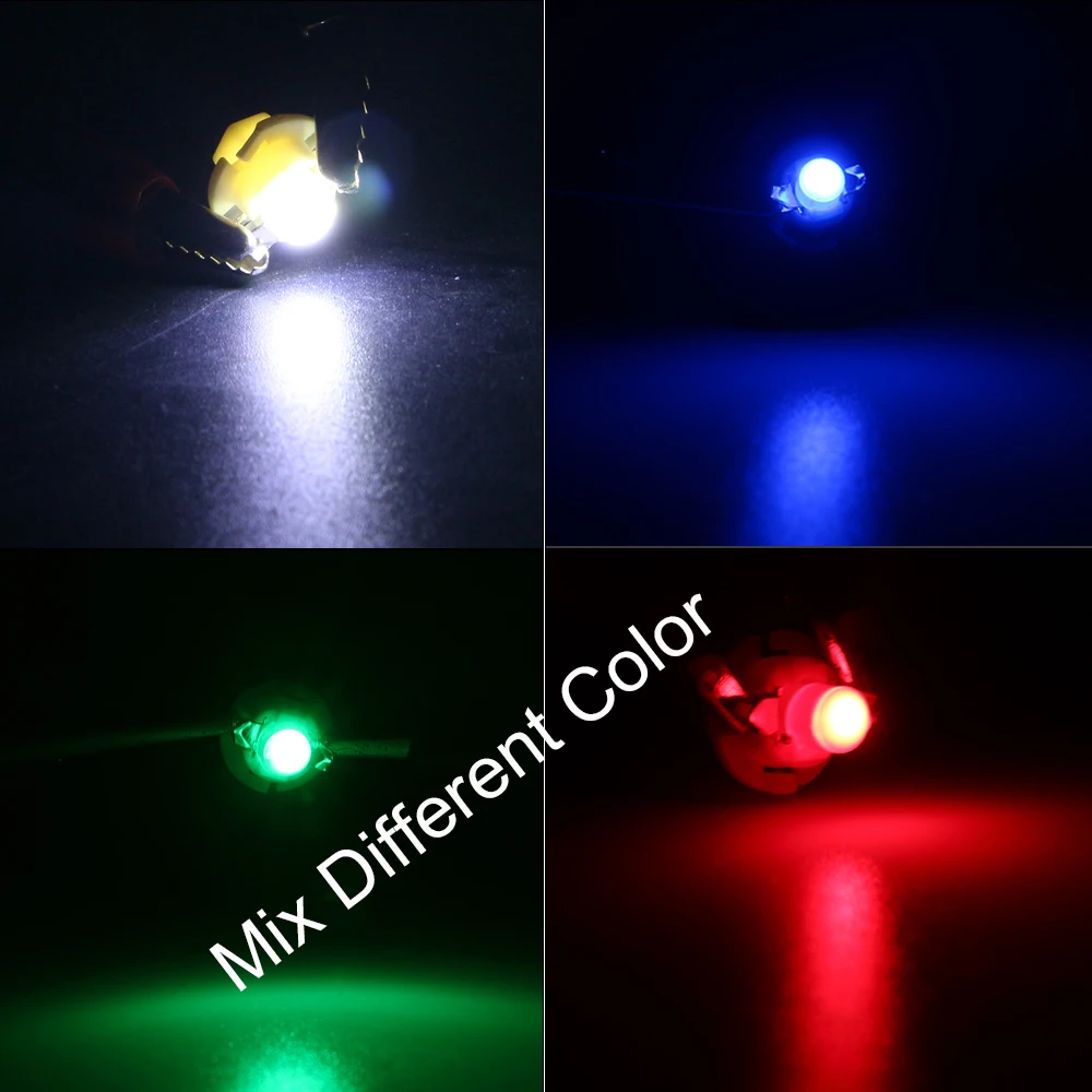 YM E-Bright 10 шт COB 1 SMD 12V B8.4D B8.4 D приборная панель светильник сигнальная лампа индикаторный светильник интерьерные автомобильные лампы освещения приборов