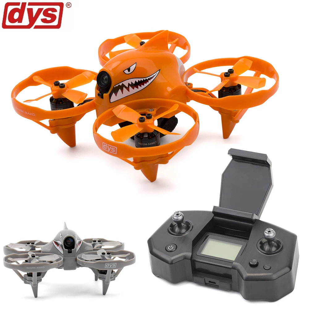 

Mirco drone DYS Shark Mako Brushless FPV Racing Drone F4 BLheli_S Dshot 5.8G 25-200MW 40CH VTX indoor drone with remoted control