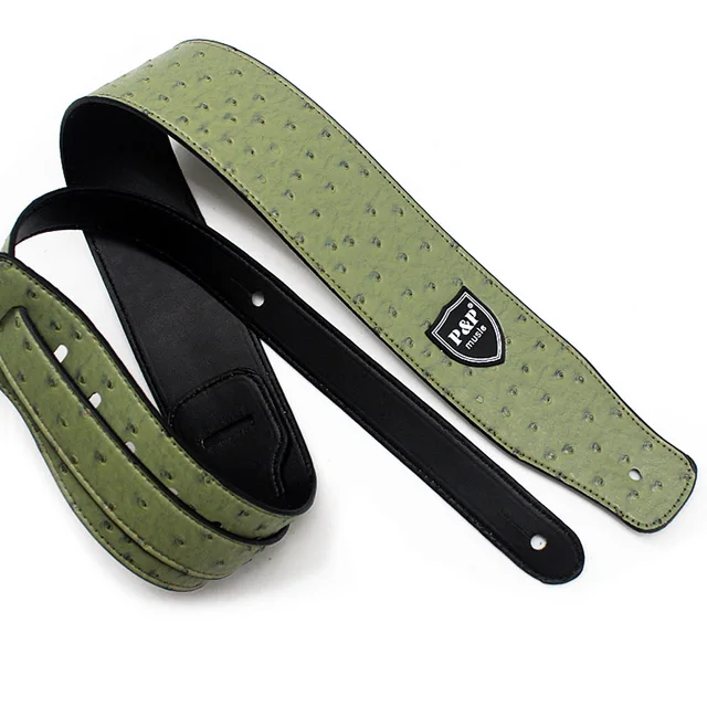 Ostrich Pattern PU leather Guitar Strap Electric Guitar Acoustic Guitar Folk Guitar Bass Strap