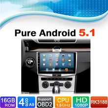 Pure Android 5.1.1 System Car DVD GPS Navigation System for Volkswagen VW Magotan Passat CC B6 B7 2012-2015