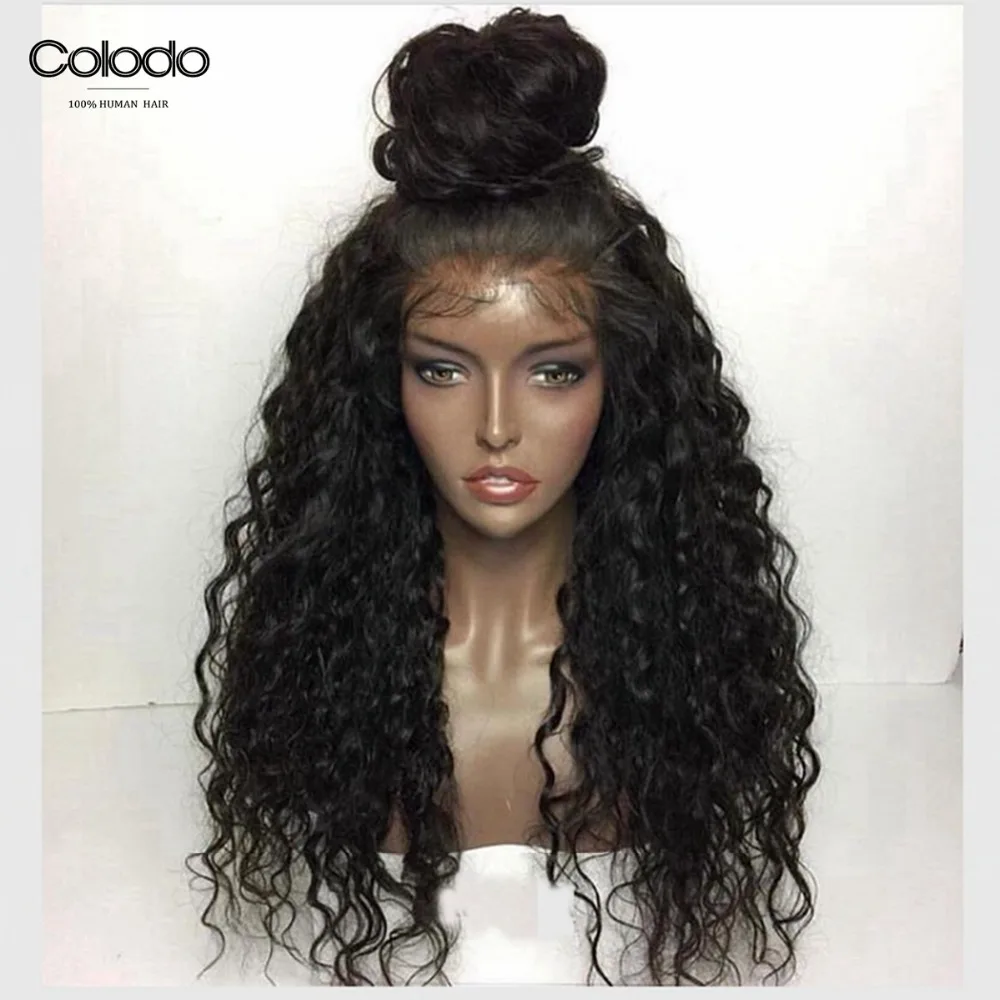 Кудрявые человеческие волосы, парик, предварительно выщипанные, натуральный черный цвет, плотность 150%, бразильские волосы Remy, бесклеевые парики на кружеве для черных женщин
