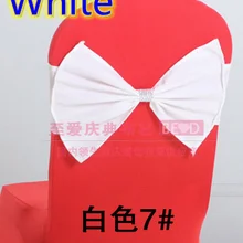 Белые свадебные стул створки Бабочка Стиль с блестящей пряжкой лайкра створки спандекс Группа партия крышка стула Галстуки