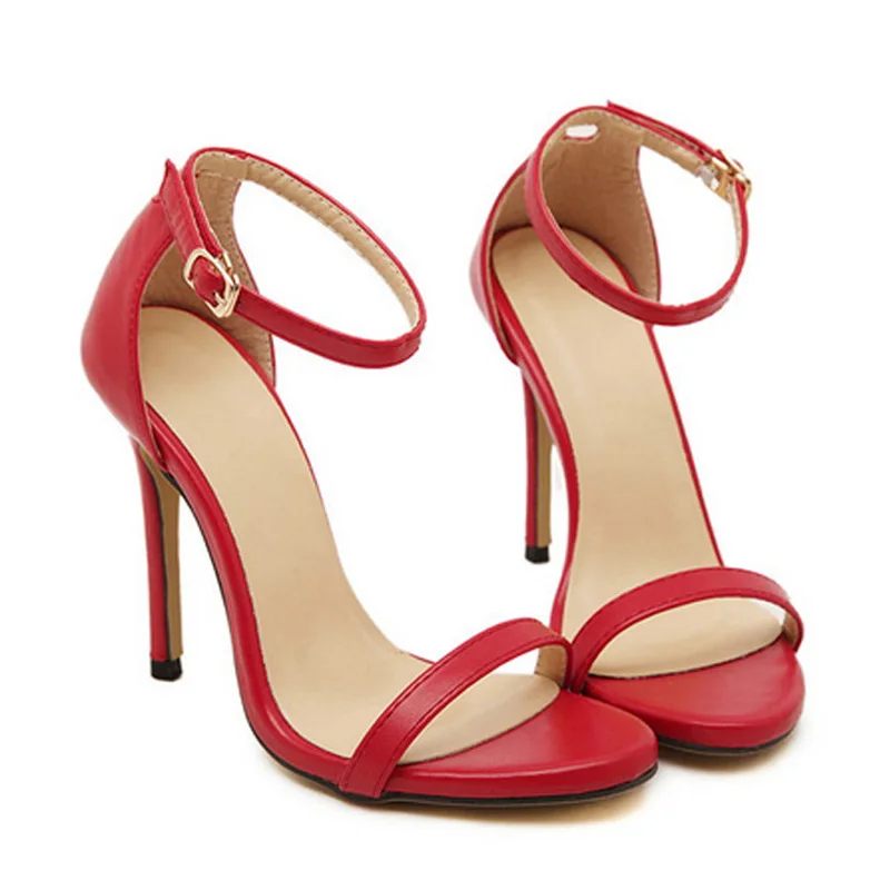 Новые женские туфли-лодочки пикантные женские туфли на высоком каблуке вечерние свадебные туфли с острым носком женские летние босоножки на тонком каблуке, большие размеры 42 - Цвет: red