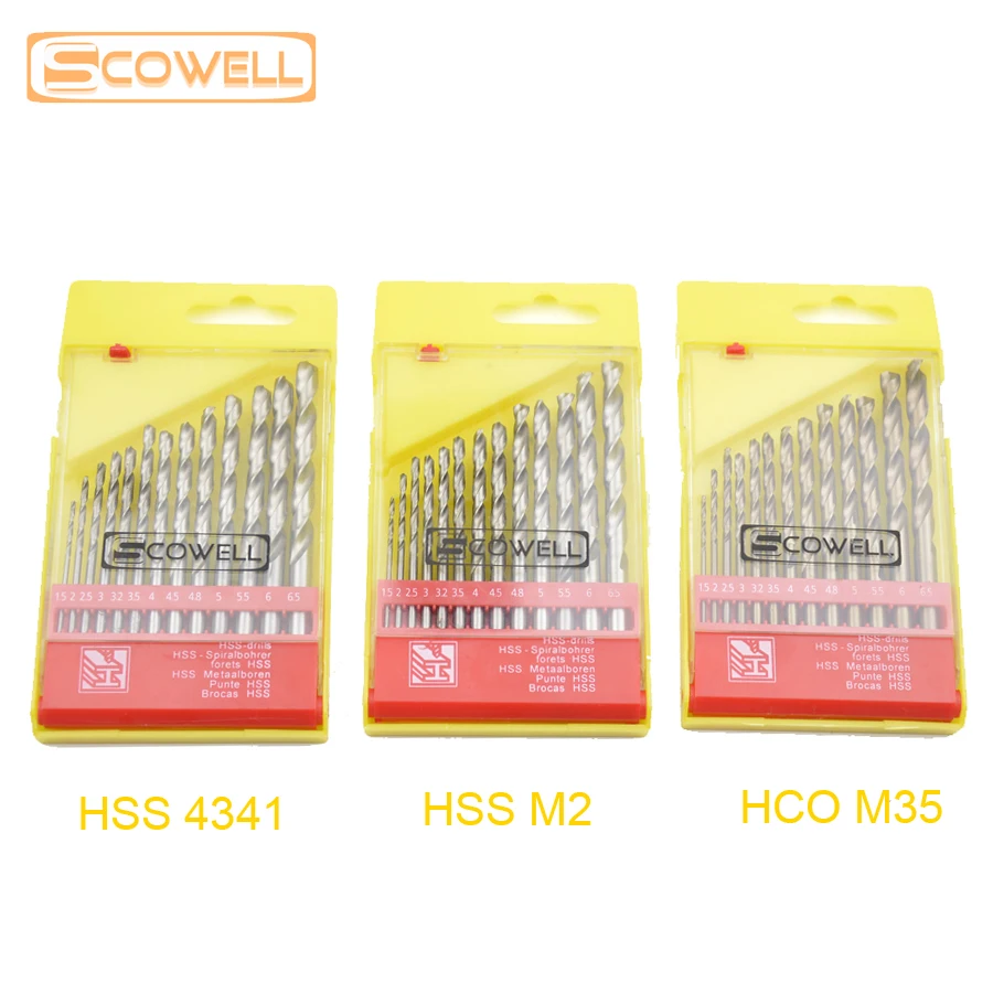

30% Off 13 pcs Cobalt HSS twist drill bits set metal drilling DIY tools 1.5mm - 6.5mm jobber drill bit for stainless steel