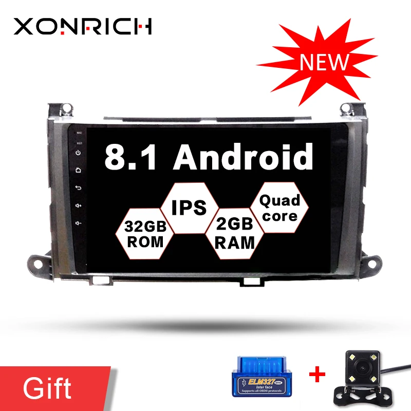 8 &quotAndroid 1 мультимедийный четырехъядерный автомобильный dvd-плеер для Toyota Sienna 2010-2014