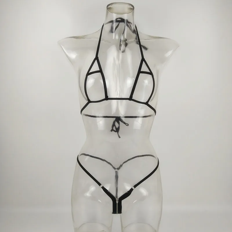 Женское Эротическое микро бикини с открытой промежностью|erotic micro bikini|lingerie setzipper