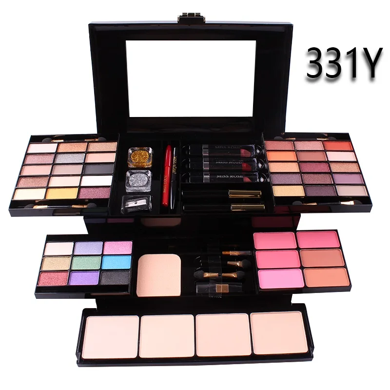 Glitter em pó Caixa de Maquiagem Kit de Maquiagem Kit de Cosméticos de Maquiagem Face Make Cor Fosca Sombra Destaque Corar Gloss Conjunto up Kit 39 6 Cheap Sombra de olho