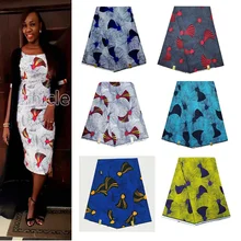 Новейшая африканская нигерийская хлопковая Анкара белая и красная восковая ткань, модная Высококачественная африканская восковая ткань