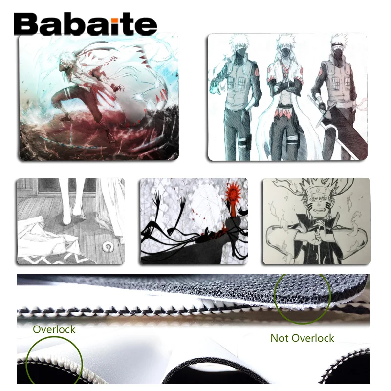 Babaite New Designs Sketches Naruto gamer play mats Mousepad Size for 180x220x2mm and 250x290x2mm Small | Компьютеры и офис