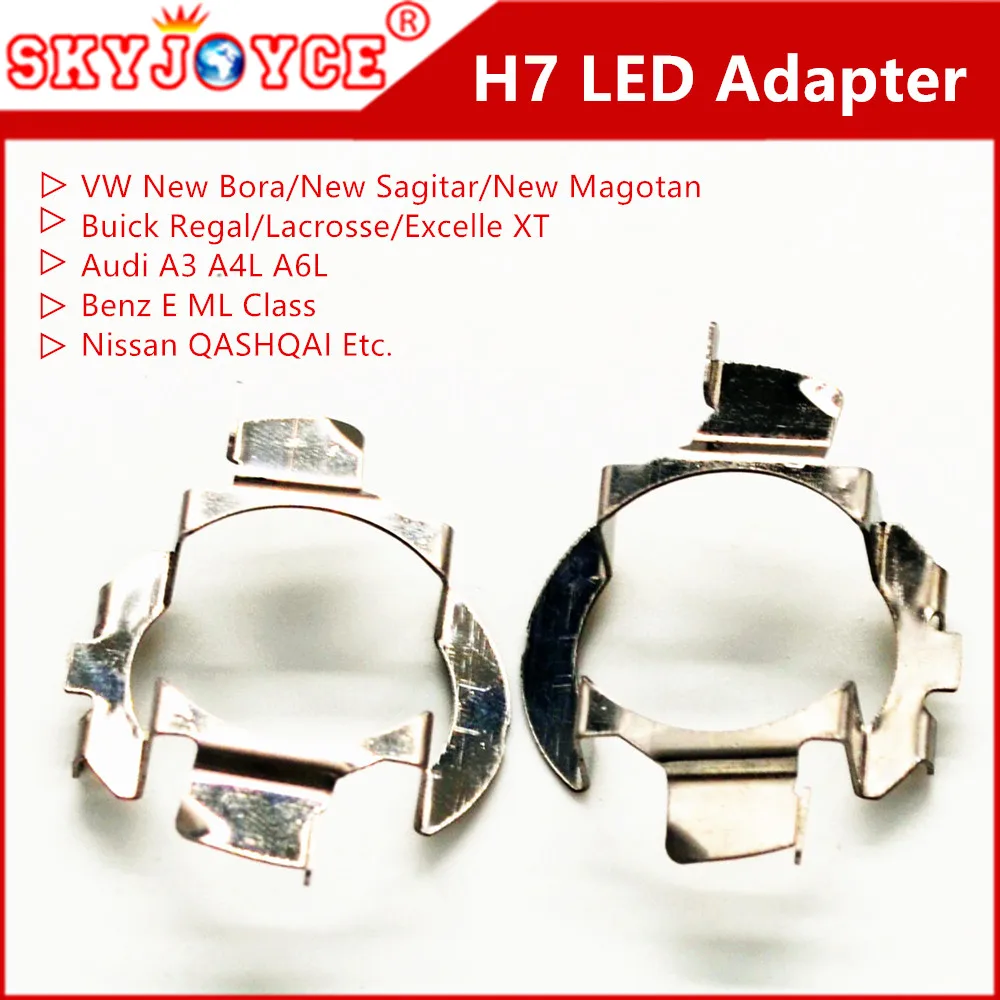 10 pcs car headlight led h7 adapter bulb holder socket connector led headlamp light accessory H7 led headbands adapter holder (4)