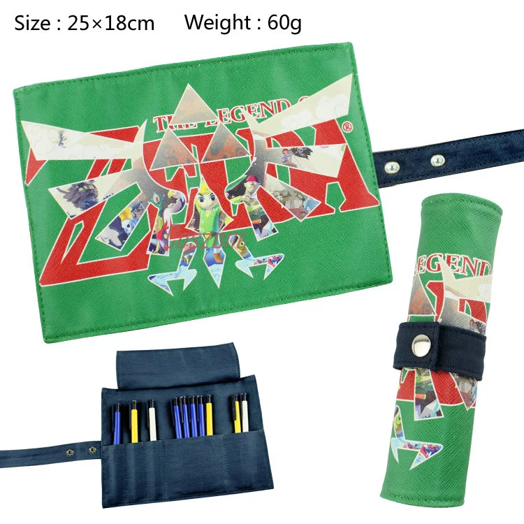 

Game The Legend of Zelda Cosmetic Bags Canvas School Pencil Case Student Storage pen bag Stationery Bag Gift